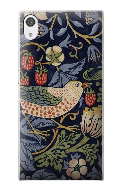 S3791 William Morris Strawberry Thief Fabric Hülle Schutzhülle Taschen für Sony Xperia XA1