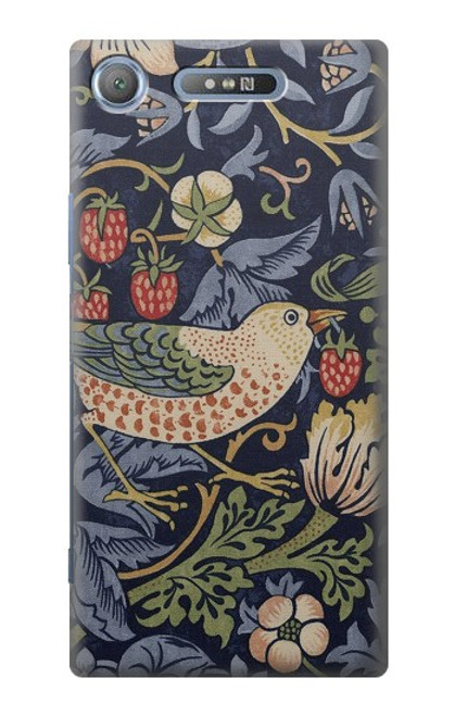 S3791 William Morris Strawberry Thief Fabric Hülle Schutzhülle Taschen für Sony Xperia XZ1