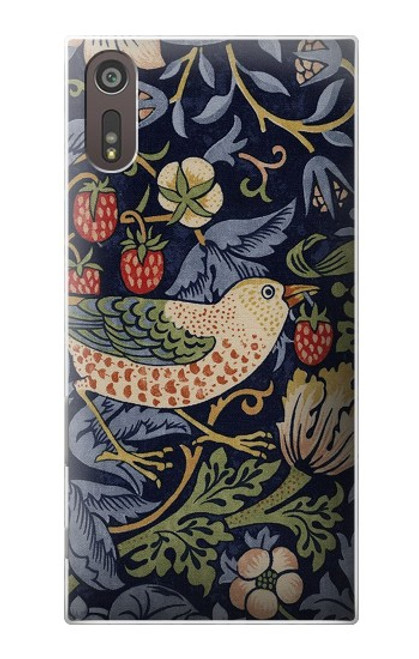 S3791 William Morris Strawberry Thief Fabric Hülle Schutzhülle Taschen für Sony Xperia XZ