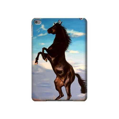 S0934 Wild Black Horse Hülle Schutzhülle Taschen für iPad mini 4, iPad mini 5, iPad mini 5 (2019)