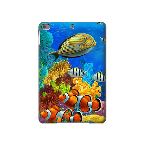S2568 Sea Seabed Fish Corals Underwater Ocean Hülle Schutzhülle Taschen für iPad mini 4, iPad mini 5, iPad mini 5 (2019)