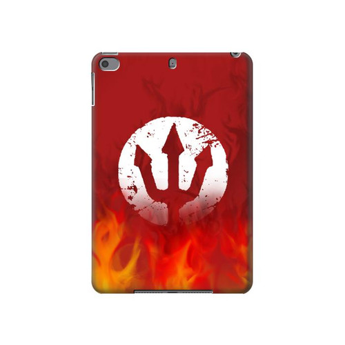 S2803 Fire Red Devil Spear Symbol Hülle Schutzhülle Taschen für iPad mini 4, iPad mini 5, iPad mini 5 (2019)