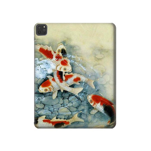 S1654 Koi Carp Fish Art Painting Hülle Schutzhülle Taschen für iPad Pro 11 (2021,2020,2018, 3rd, 2nd, 1st)