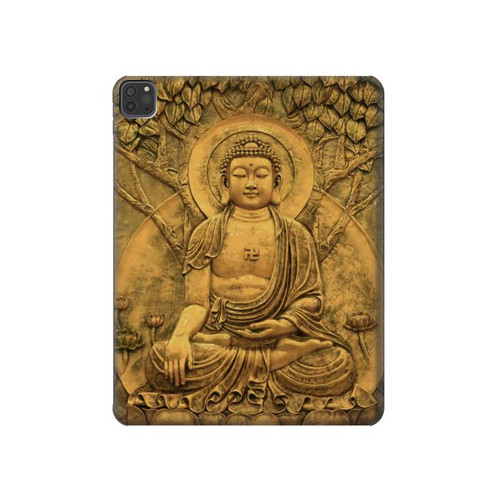 S2452 Buddha Bas Relief Art Graphic Printed Hülle Schutzhülle Taschen für iPad Pro 11 (2021,2020,2018, 3rd, 2nd, 1st)