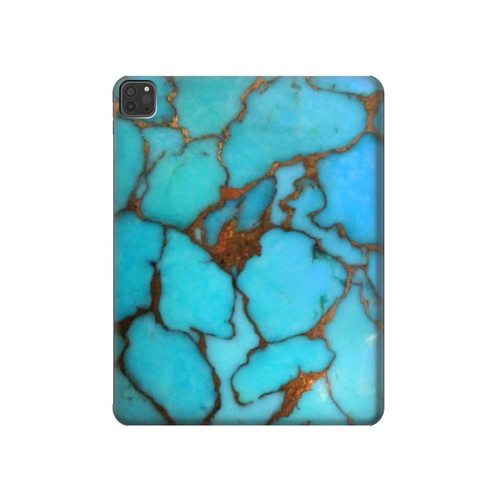 S2685 Aqua Turquoise Gemstone Graphic Printed Hülle Schutzhülle Taschen für iPad Pro 11 (2021,2020,2018, 3rd, 2nd, 1st)