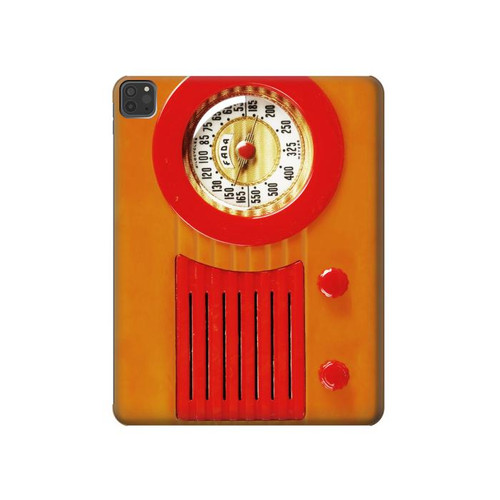 S2780 Vintage Orange Bakelite Radio Hülle Schutzhülle Taschen für iPad Pro 11 (2021,2020,2018, 3rd, 2nd, 1st)