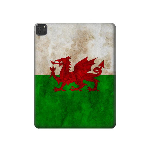 S2976 Wales Football Soccer Flag Hülle Schutzhülle Taschen für iPad Pro 11 (2021,2020,2018, 3rd, 2nd, 1st)