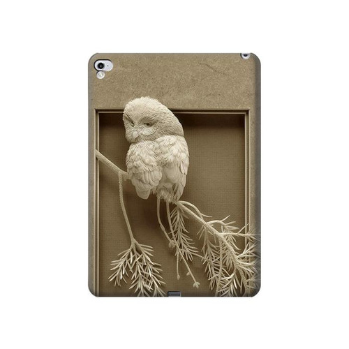 S1386 Paper Sculpture Owl Hülle Schutzhülle Taschen für iPad Pro 12.9 (2015,2017)