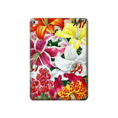 S3205 Retro Art Flowers Hülle Schutzhülle Taschen für iPad Pro 12.9 (2015,2017)