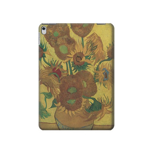 S0214 Van Gogh Vase Fifteen Sunflowers Hülle Schutzhülle Taschen für iPad 9.7 (2017,2018), iPad 6, iPad 5