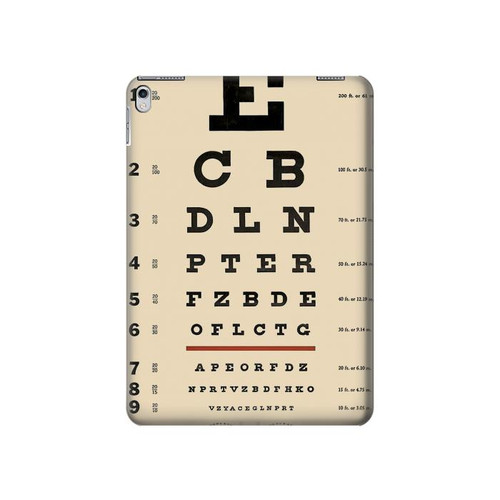 S2502 Eye Exam Chart Decorative Decoupage Poster Hülle Schutzhülle Taschen für iPad 9.7 (2017,2018), iPad 6, iPad 5
