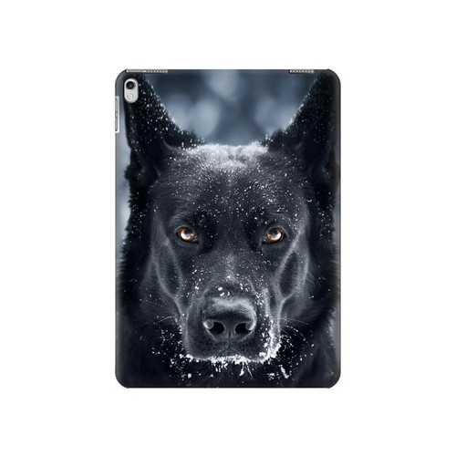 S3168 German Shepherd Black Dog Hülle Schutzhülle Taschen für iPad 9.7 (2017,2018), iPad 6, iPad 5