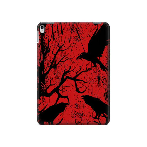 S3325 Crow Black Blood Tree Hülle Schutzhülle Taschen für iPad 9.7 (2017,2018), iPad 6, iPad 5