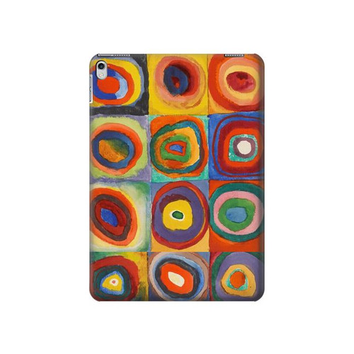 S3409 Squares Concentric Circles Hülle Schutzhülle Taschen für iPad 9.7 (2017,2018), iPad 6, iPad 5