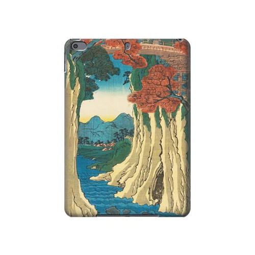 S3348 Utagawa Hiroshige The Monkey Bridge Hülle Schutzhülle Taschen für iPad Pro 10.5, iPad Air (2019, 3rd)