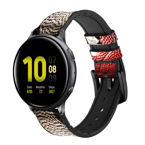 CA0003 American Football Smart Watch Armband aus Leder und Silikon für Samsung Galaxy Watch, Gear, Active