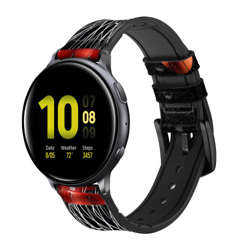 CA0007 Basketball Smart Watch Armband aus Leder und Silikon für Samsung Galaxy Watch, Gear, Active