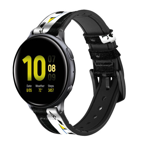 CA0145 Poker Royal Straight Flush Smart Watch Armband aus Leder und Silikon für Samsung Galaxy Watch, Gear, Active