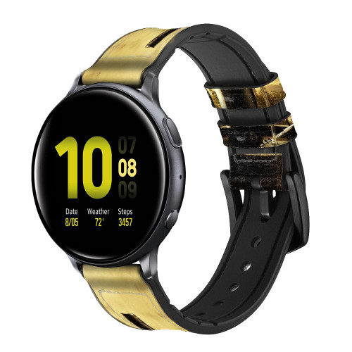 CA0222 A Grape Vineyard Grapes Bottle Red Wine Smart Watch Armband aus Leder und Silikon für Samsung Galaxy Watch, Gear, Active