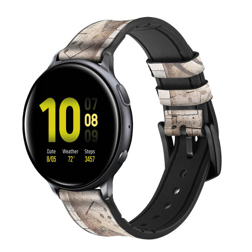 CA0693 Music Note Smart Watch Armband aus Leder und Silikon für Samsung Galaxy Watch, Gear, Active