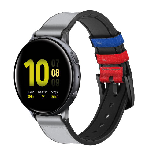 CA0819 Modern Art Smart Watch Armband aus Leder und Silikon für Samsung Galaxy Watch, Gear, Active