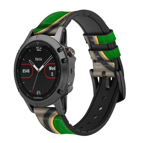 CA0780 Poker Table Smart Watch Armband aus Leder und Silikon für Garmin Smartwatch
