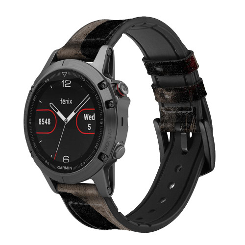 CA0796 Boxing Smart Watch Armband aus Leder und Silikon für Garmin Smartwatch