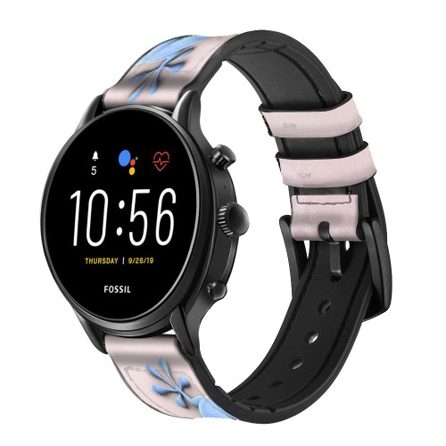 CA0189 Funny Gecko Lizard Smart Watch Armband aus Leder und Silikon für Fossil Smartwatch