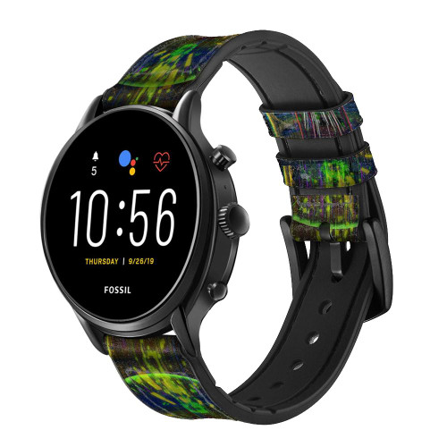 CA0828 Quantum Particle Collision Smart Watch Armband aus Leder und Silikon für Fossil Smartwatch