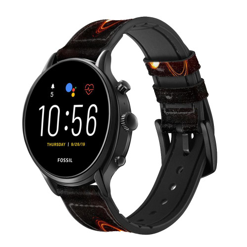 CA0830 Quantum Atom Smart Watch Armband aus Leder und Silikon für Fossil Smartwatch