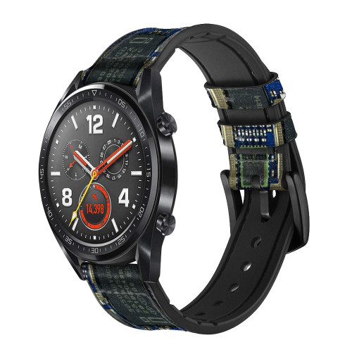 CA0004 Curcuid Board Smart Watch Armband aus Leder und Silikon für Wristwatch Smartwatch