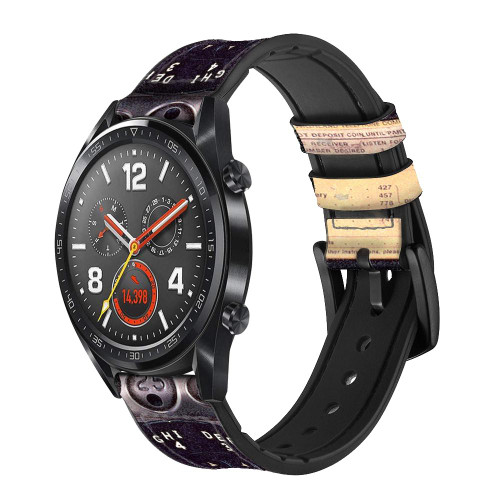 CA0011 Payphone Vintage Smart Watch Armband aus Leder und Silikon für Wristwatch Smartwatch