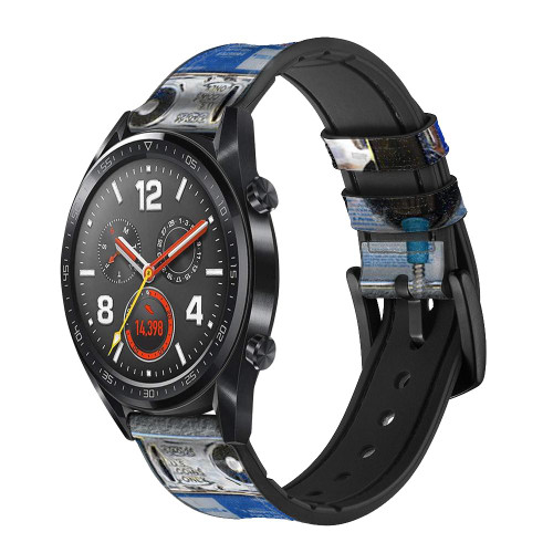 CA0012 Payphone Smart Watch Armband aus Leder und Silikon für Wristwatch Smartwatch