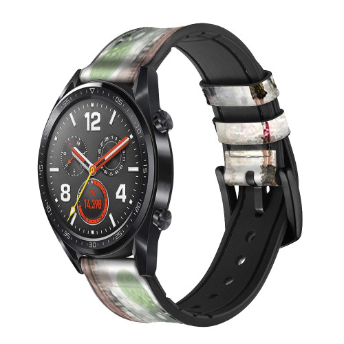 CA0013 Girl in The Rain Smart Watch Armband aus Leder und Silikon für Wristwatch Smartwatch