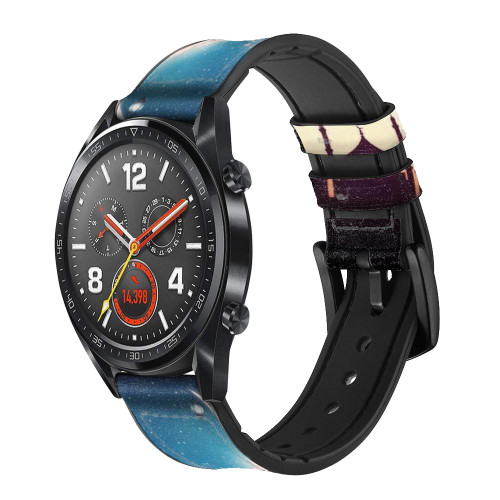 CA0794 Islamic Sunset Smart Watch Armband aus Leder und Silikon für Wristwatch Smartwatch