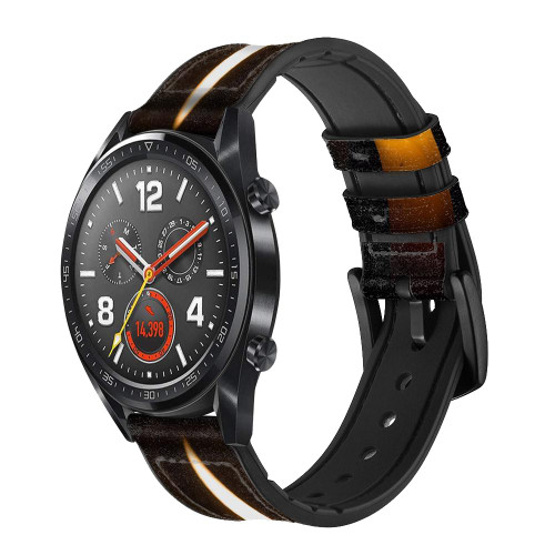 CA0815 Buddha Candle Burning Smart Watch Armband aus Leder und Silikon für Wristwatch Smartwatch