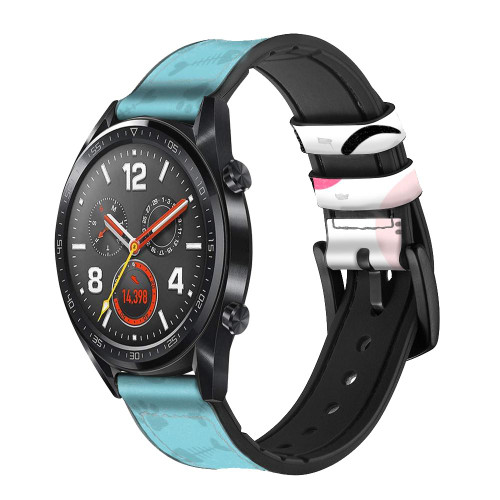 CA0825 Cute Cat Cartoon Smart Watch Armband aus Leder und Silikon für Wristwatch Smartwatch