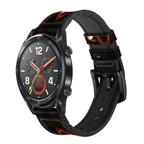 CA0830 Quantum Atom Smart Watch Armband aus Leder und Silikon für Wristwatch Smartwatch