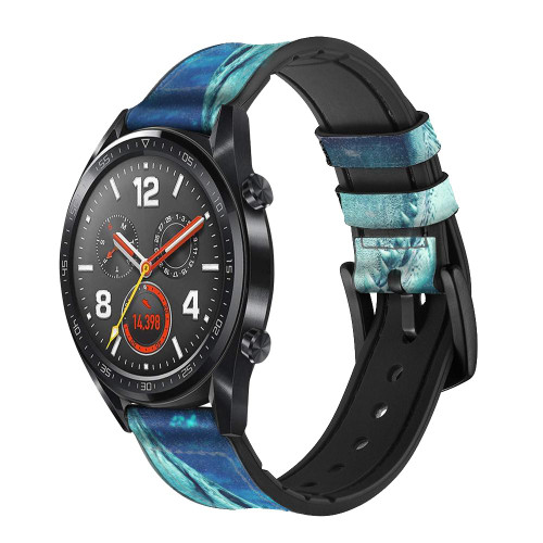 CA0831 Tiger Shark Smart Watch Armband aus Leder und Silikon für Wristwatch Smartwatch