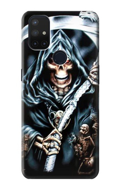 S0295 Grim Reaper Hülle Schutzhülle Taschen für OnePlus Nord N10 5G