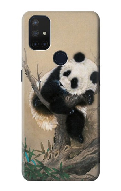S2210 Panda Fluffy Art Painting Hülle Schutzhülle Taschen für OnePlus Nord N10 5G