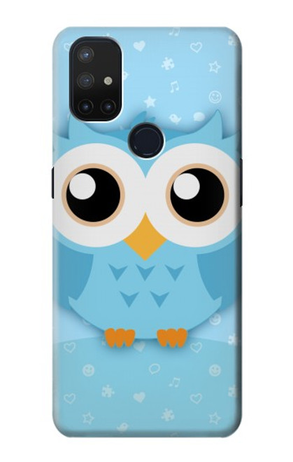 S3029 Cute Blue Owl Hülle Schutzhülle Taschen für OnePlus Nord N10 5G