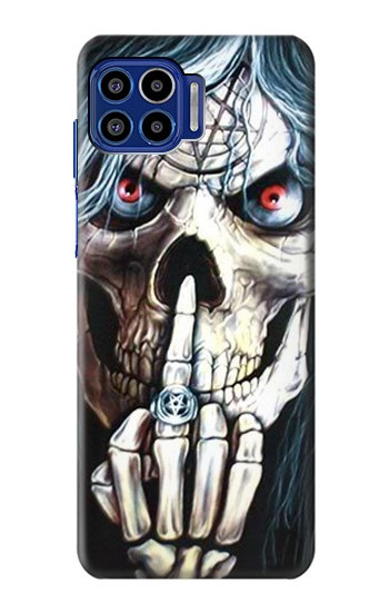 S0222 Skull Pentagram Hülle Schutzhülle Taschen für Motorola One 5G
