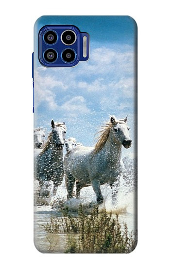 S0250 White Horse 2 Hülle Schutzhülle Taschen für Motorola One 5G