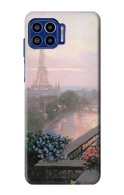 S1443 Terrace in Paris Eifel Hülle Schutzhülle Taschen für Motorola One 5G