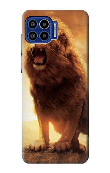 S1957 Lion Aslan Hülle Schutzhülle Taschen für Motorola One 5G