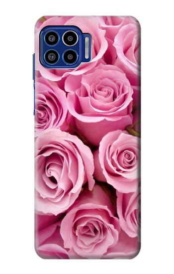 S2943 Pink Rose Hülle Schutzhülle Taschen für Motorola One 5G