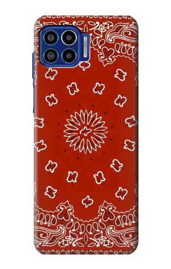 S3355 Bandana Red Pattern Hülle Schutzhülle Taschen für Motorola One 5G