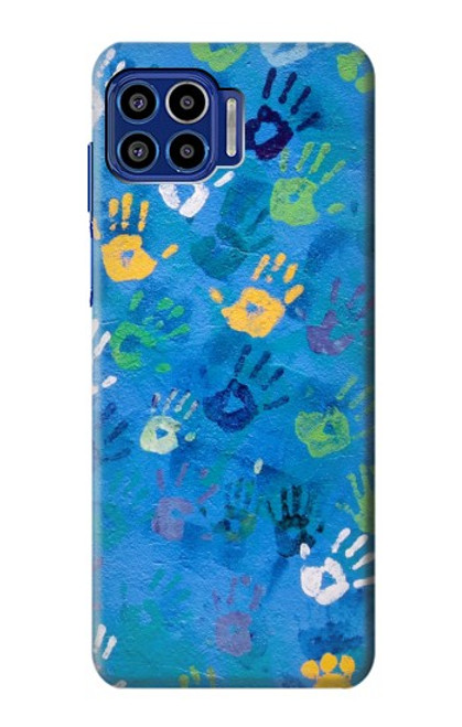 S3403 Hand Print Hülle Schutzhülle Taschen für Motorola One 5G