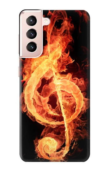 S0493 Music Note Burn Hülle Schutzhülle Taschen für Samsung Galaxy S21 5G